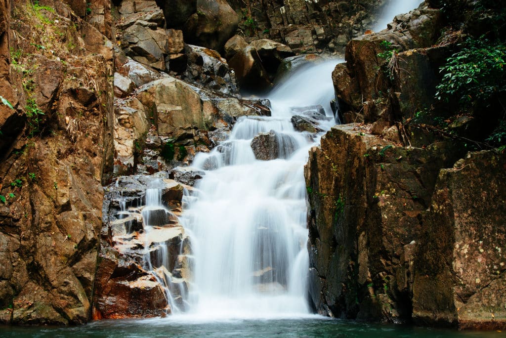 Waterfall at Namtok Phlio National Park in Chanthaburi ,Thailand implying eco-friendly