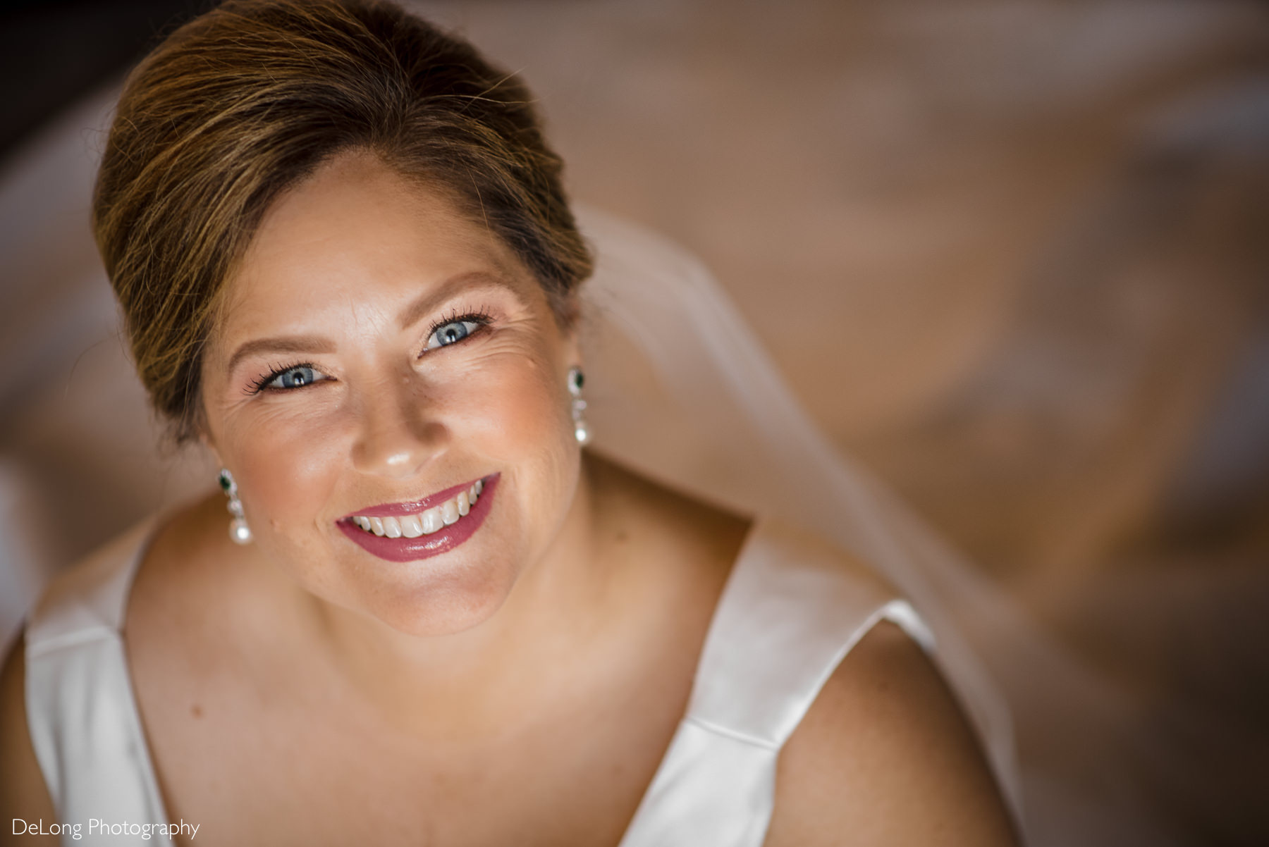 Top down bridal portrait by Charlotte Wedding Photographers DeLong Photography